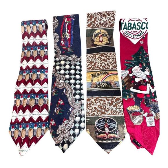 Lot Of 17 Vintage Tabasco Novelty Neckties Rare HTF Collection Peppers Christmas - Picture 3 of 16